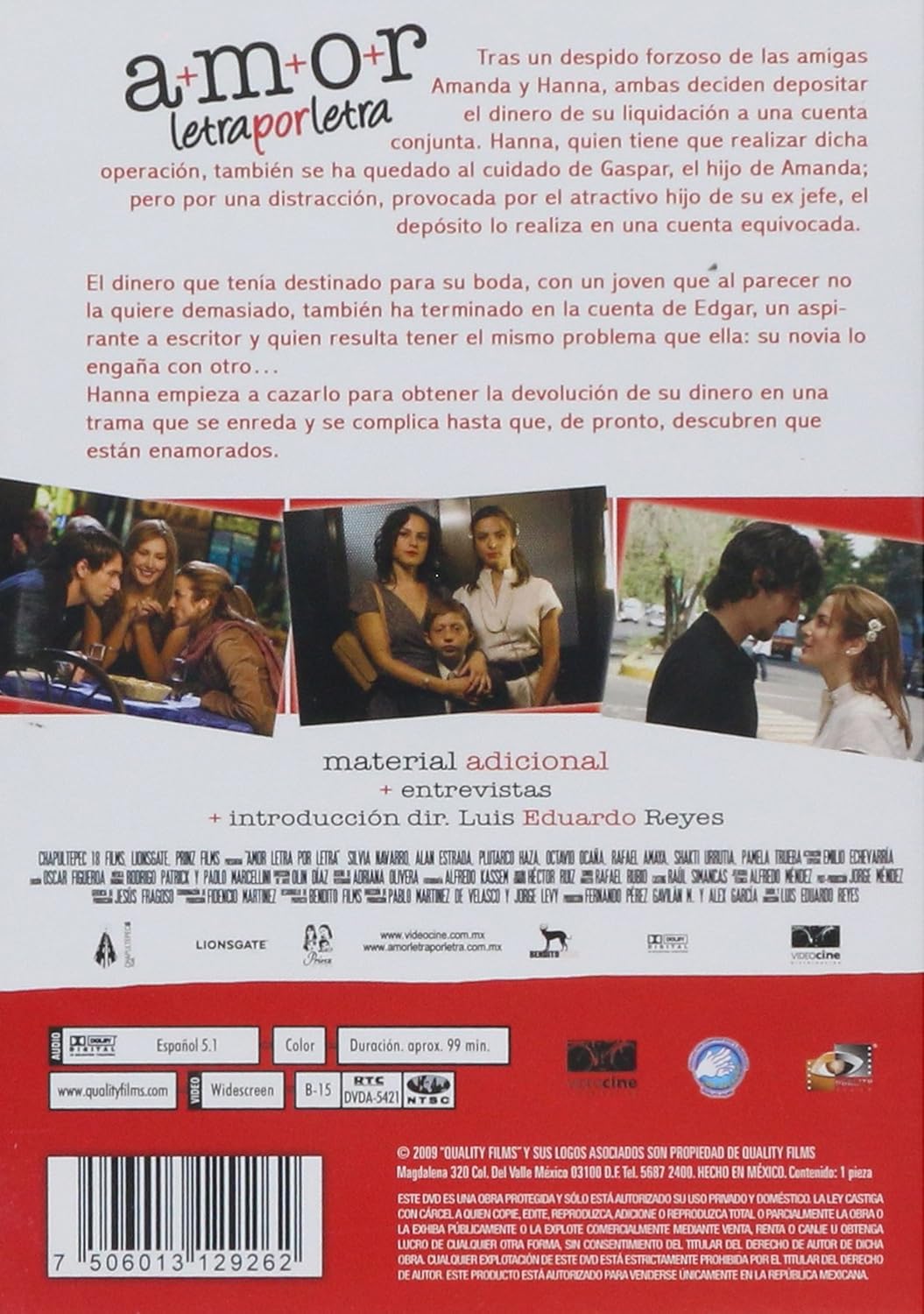 Amazoncom Amor Letra Por Letra Ntscregion 1 4 Dvd