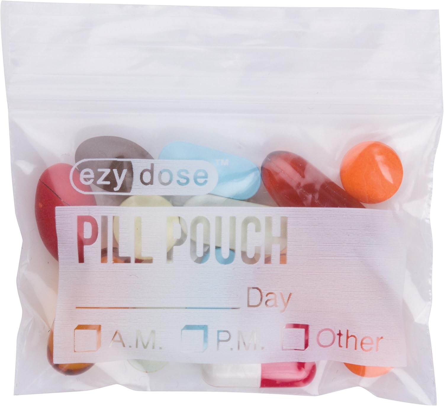 Ezy Dose Pill Packs | Pill and Vitamin Organizer Pouches | 50 Count | Disposable: Health & Personal Care