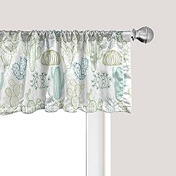 Ambesonne Cactus Window Valance, Prickle Plants