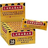 LÄRABAR Chocolate Chip Banana Bread, Fruit and Nut Energy Bar, Pack of 16 Bars, Gluten Free, Vegan, Family Pack, Snack Bars, 