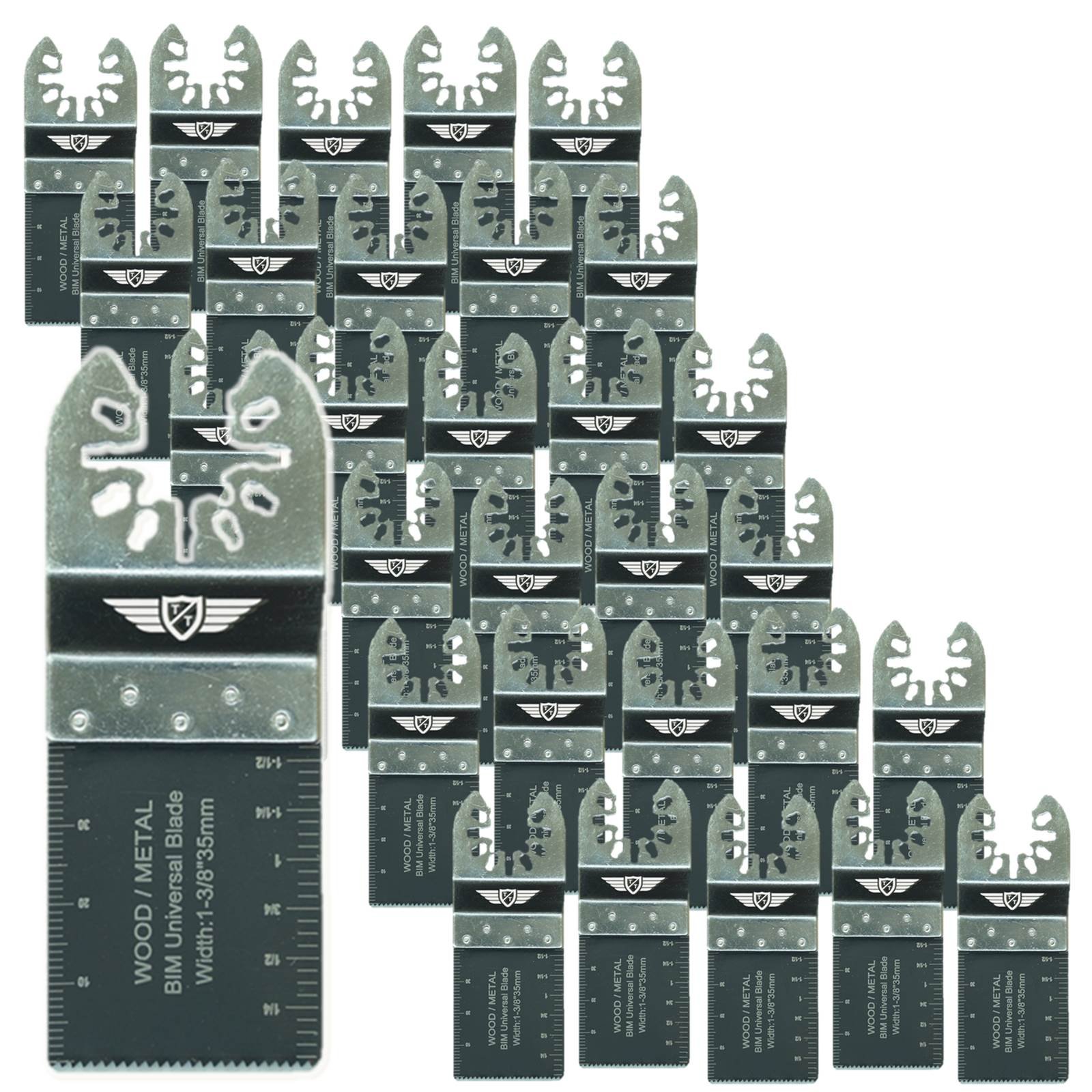 30 x TopsTools 35mm FA35B_30 Fast Fit Metal Cutting Blades Compatible with Dewalt Stanley Black and Decker Bosch Fein Multimaster Makita Milwaukee Parkside Ryobi Worx (Fast Change) Multitool