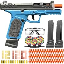 Amazon.com: Automatic Shell Ejecting Toy Gun Pistol, Soft Bullet ...