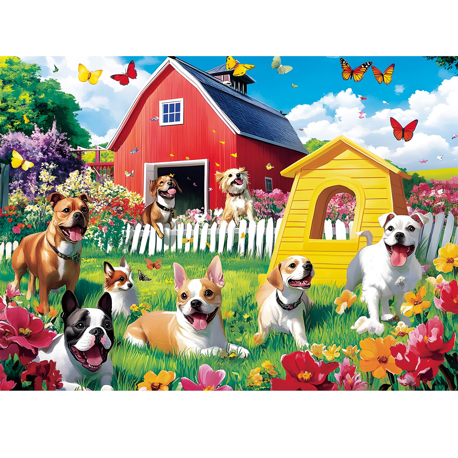 Photo 1 of 300 Piece Puzzles for Adults, Jigsaw Puzzles 300 Pieces for Adults Kids Dog Puzzle Animal Pet Lover Jigsaw Puzzle Recycled Cardboard Challenging Puzzles Game Family Activity Gift Toy 20.5x15inch