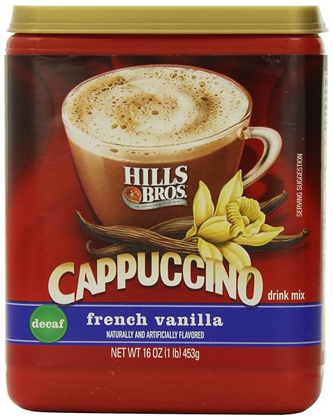 HILLS BROS CAPPUCCINO, DECAF FRENCH VANILLA, 16 OUNCE