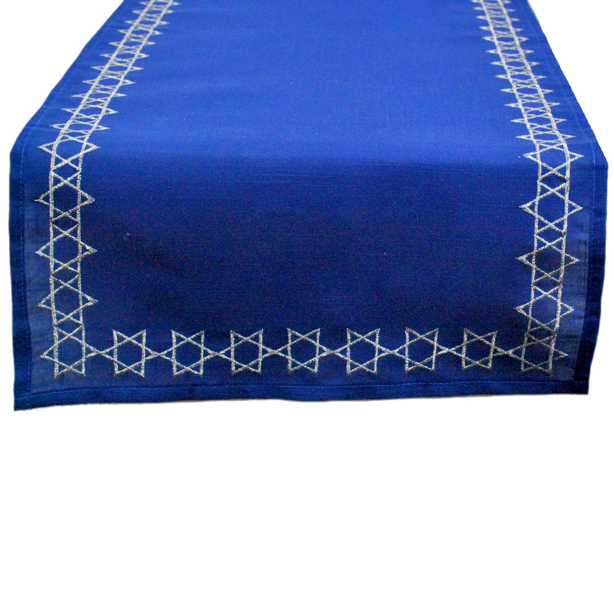 DII Festival of Lights Celebration Décor, Polyester, Star of David, Table Runner, 14x70