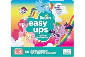 Pampers Easy Ups Girls & Boys Potty Training Pants - Size 3T-4T, 66 Count, My Little Pony Training Underwear