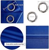 DWCN Blackout Curtains 55 x 79 Blue 2 Panels Thermal Insulated Eyelet view 2