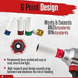 WETT 4Pcs 1/2 Inch Lug Nut Socket Set, Wheel