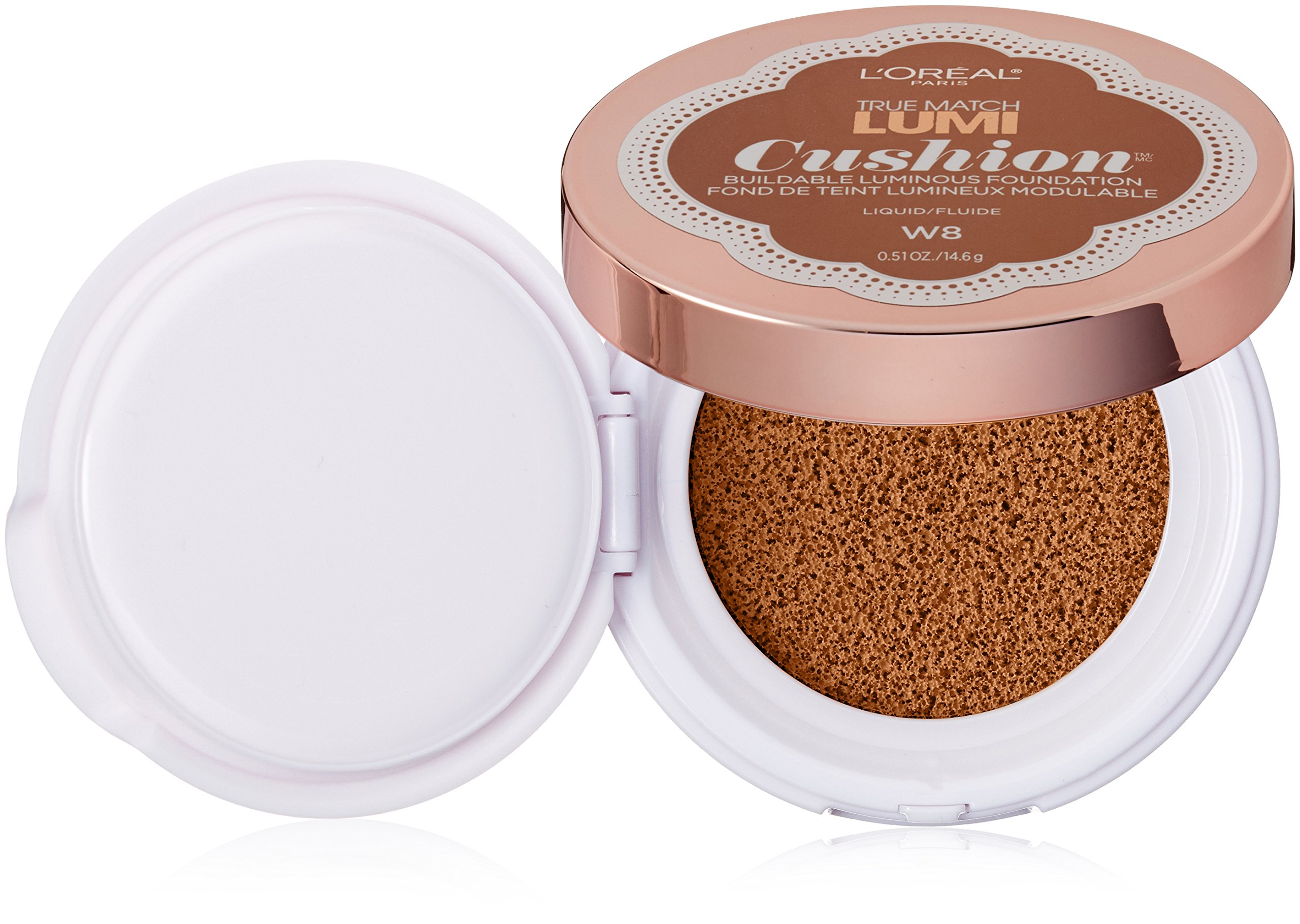 L'Oreal Paris Cosmetics True Match Lumi Cushion Foundation, W8 Creme Cafe, 0.51 Fluid Ounce