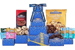 Ghirardelli Chocolate Gift Tower by Wine Country Gift Baskets Gift for Families College Students Appreciation and more