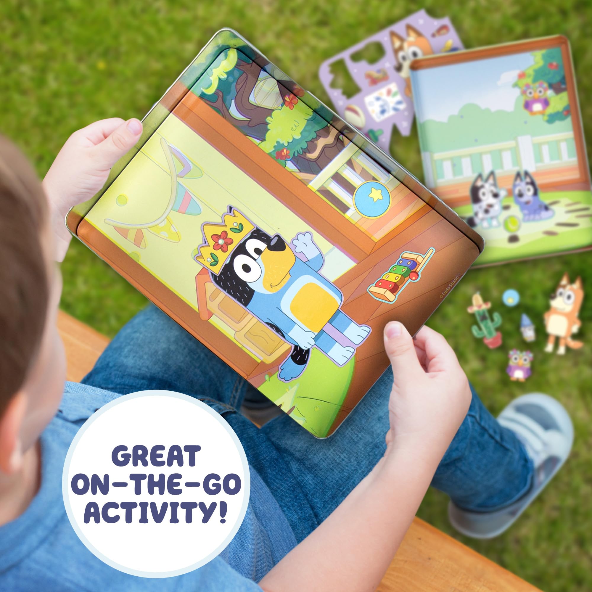 Bluey Magnetic Playset, Magnet Activity Toys, Great Birthday Parties, at-Home Activities, or Screen-Free Fun, Perfect Travel or Road Trip, Hours of Fun for Kids Ages 3,4,5,6,Multicolor,Medium,214618