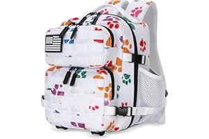 HongXingHai 9L Tactical Assault Backpack Gym Backpack Hiking Travel Backpack Camping Backpack (Colorful Cat's Paw)