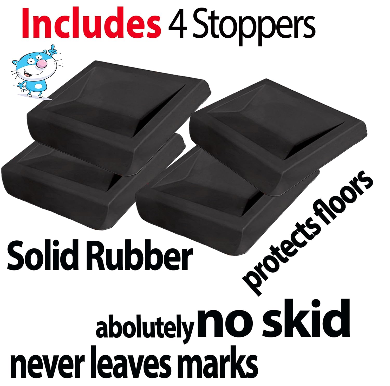 Iprimio Bed Stopper Furniture Stopper Black Ergo Designed Caster Cups