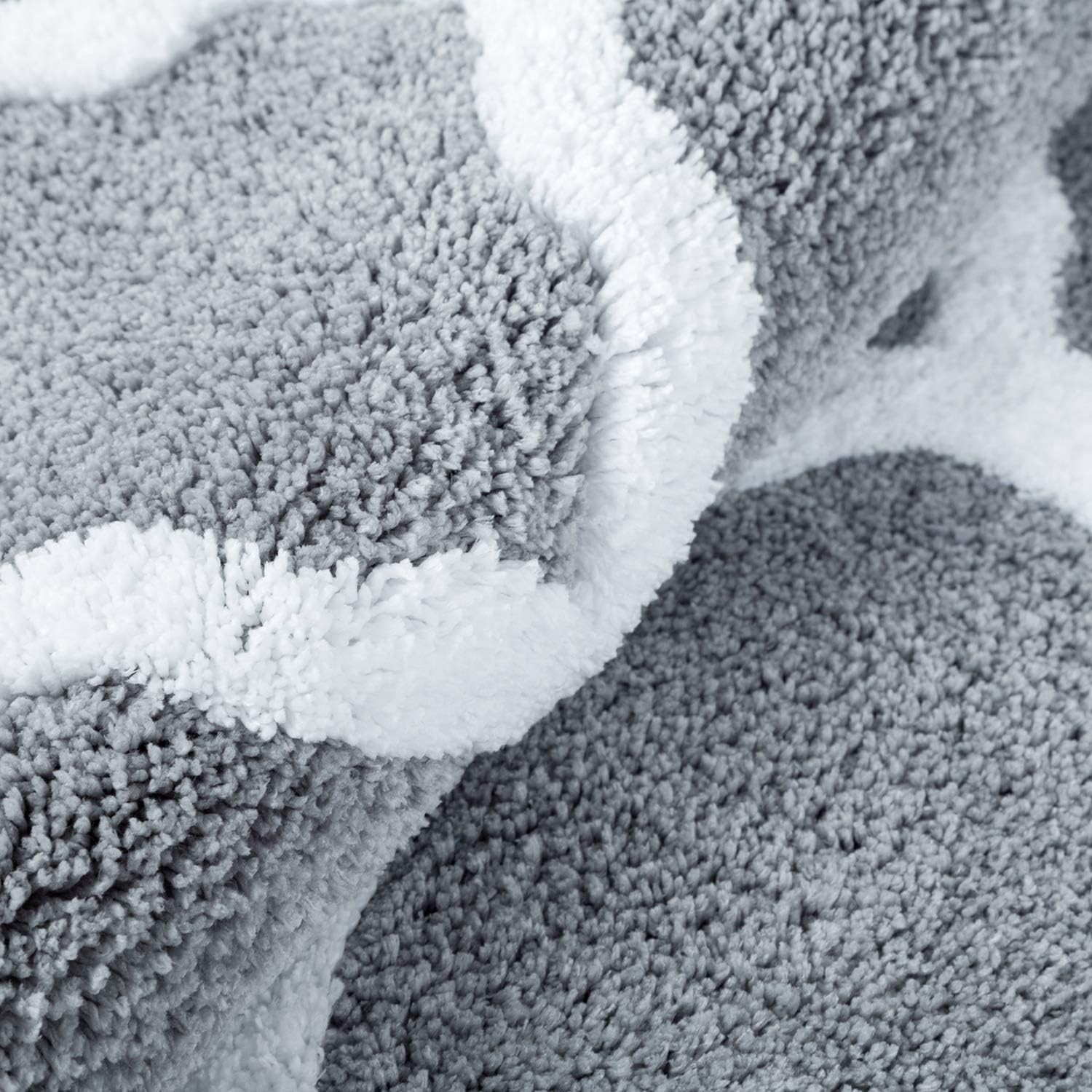 18x26 Blue Pauwer Geometric Non Slip Bath Rug For Bathroom Microfiber Bathroom Rug Water Absorbent Machine Washable Bath Bath Rugs