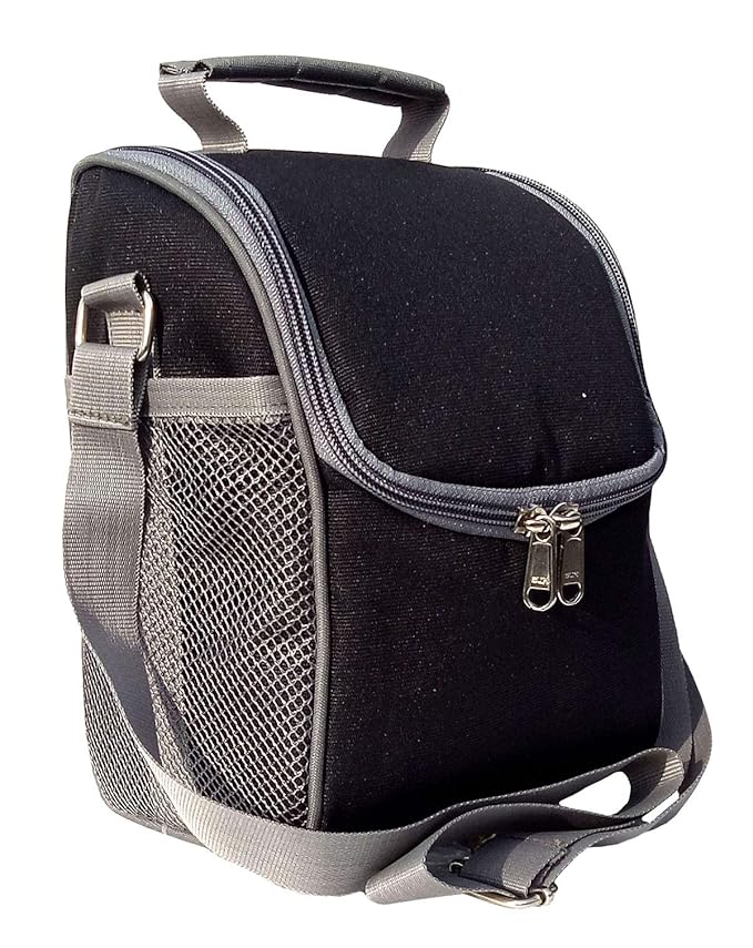 Buy Aafeen Polyester Waterproof Office Lunch/Tiffin Bag (Black) Online