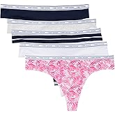 Tommy Hilfiger womens Classic Cotton Logoband Thong 5 Pack