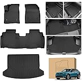 Peleus Floor Mats & Cargo Liners for 2024 2025 2026 Honda Prologue&Chevrolet Chevy Blazer EV,TPE All Weather Protection 1st & 2nd Row Car Floor Liners with Trunk Mat Accessories for Honda Prologue