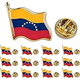 CINFAC 12/25/50PCS small Bolivarian Republic of Venezuela Flag lapel pin Venezuelan flag pins badge bulk