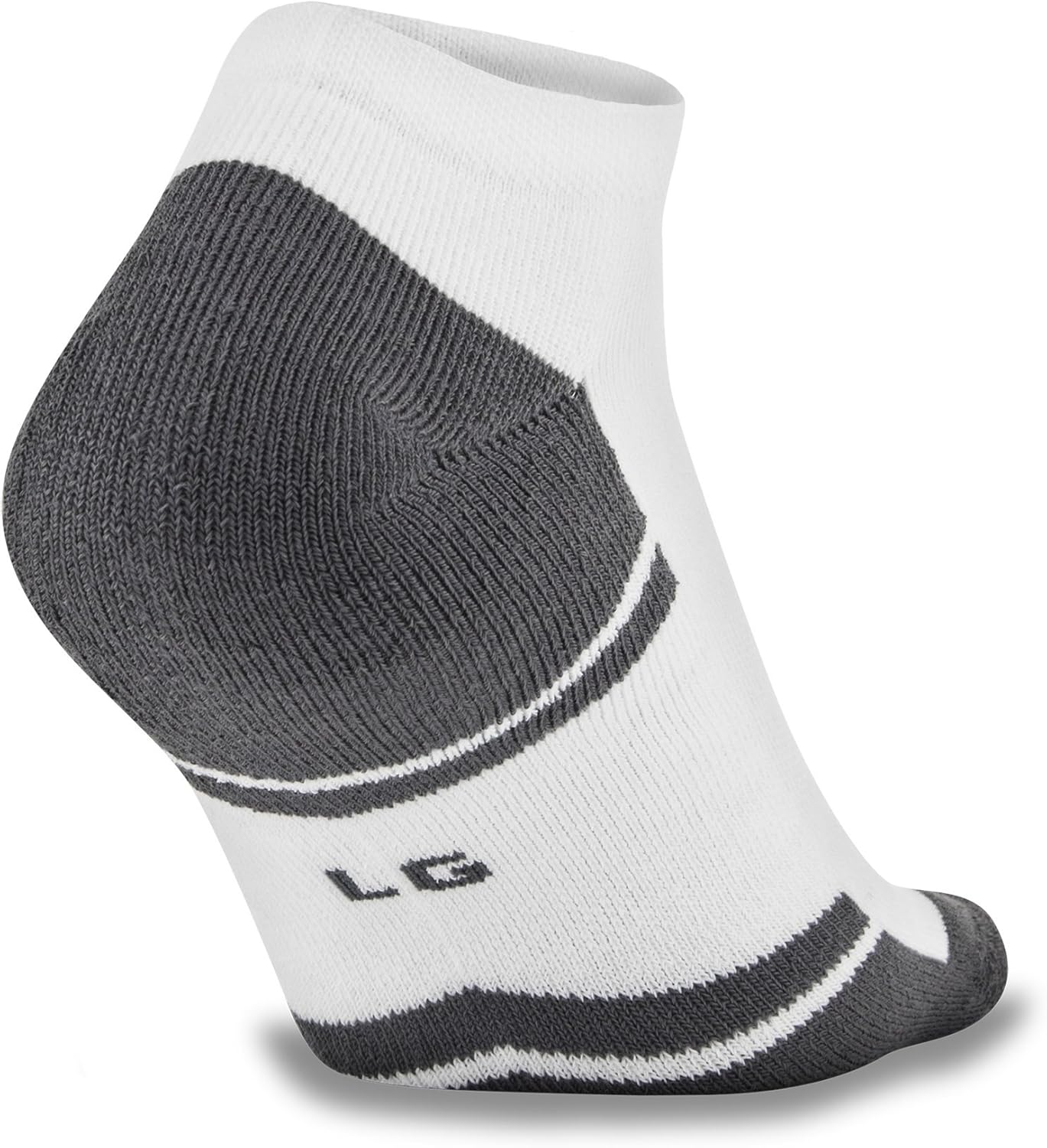 Under Armour Youth Resistor 3.0 No Show Socks , White/Graphite (6-Pairs) , Shoe Size: Youth 13.5K-4Y: Clothing