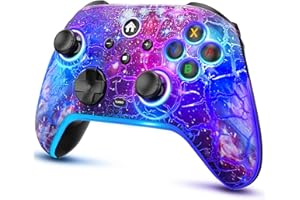 ZRZLMVP Wireless Switch Pro Controller for Nintendo Switch/OLED/Lite/Switch 2, 1200mAh Rechargeable Switch Controllers with 10 Colors LED & Cool Galaxy Nebula Design, Wake Up, Turbo, Vibration, Motion Control