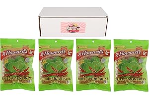 SECRET CANDY SHOP Howard's Fried Pork Skins Strips (Lime Chili) (Pack of 4)