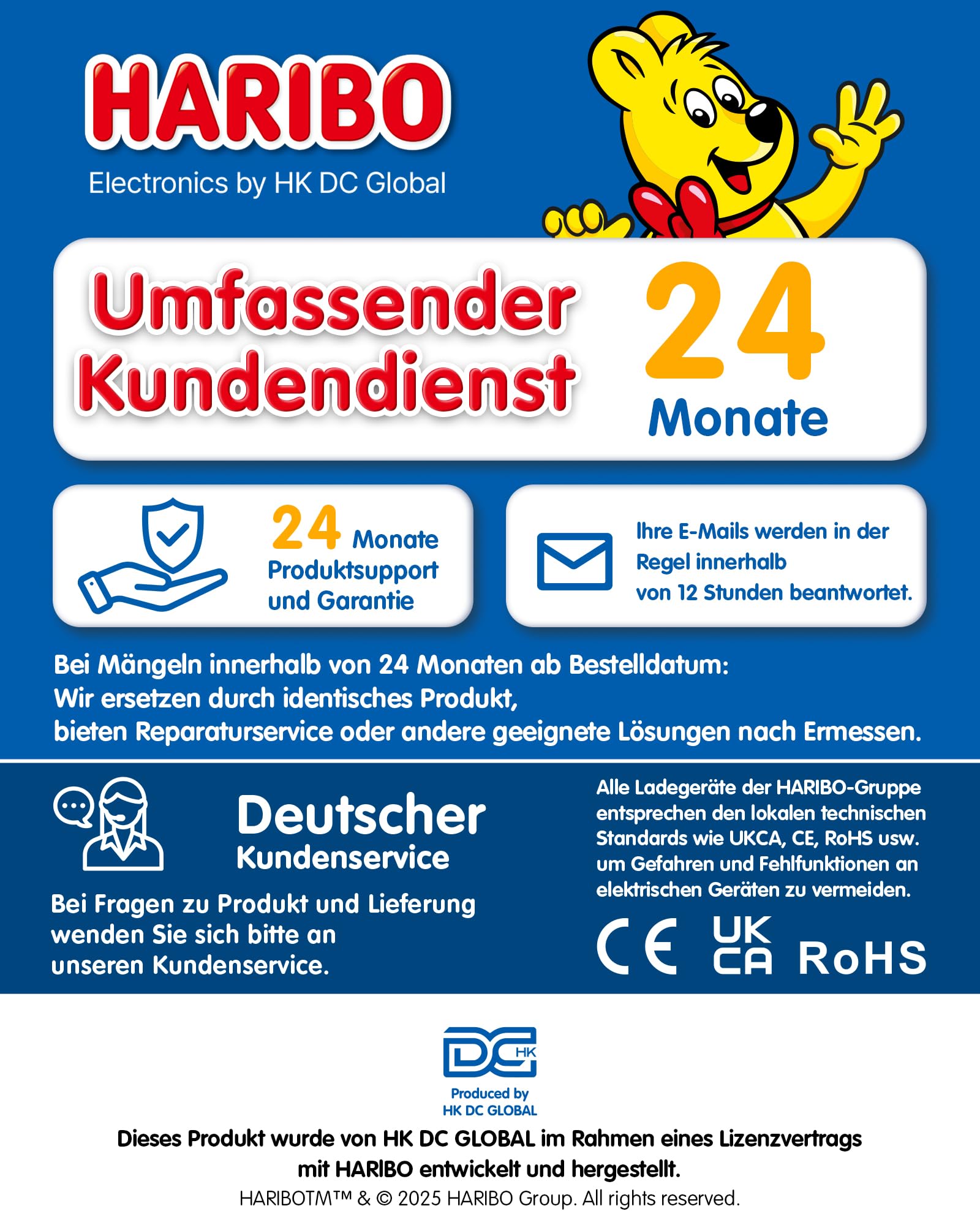 Haribo 100W USB C Ladegerät, 4-Port Schnellladegerät USB-C Netzteil mit LED Display, GaN Charger PD/PPS für MacBook Pro/Air, iPhone 17/16, Galaxy S25/S24, Laptop, iPad, Switch, Kompakt Geschenk, Blau 9