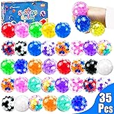 35PCS Stress Balls, Squishy Squeeze Balls Bulk, Sensory Balls, ADHD Stress Relief for Adults , Classroom Prizes, Party Favors, Birthday Gift, Goodie Bag Stuffers