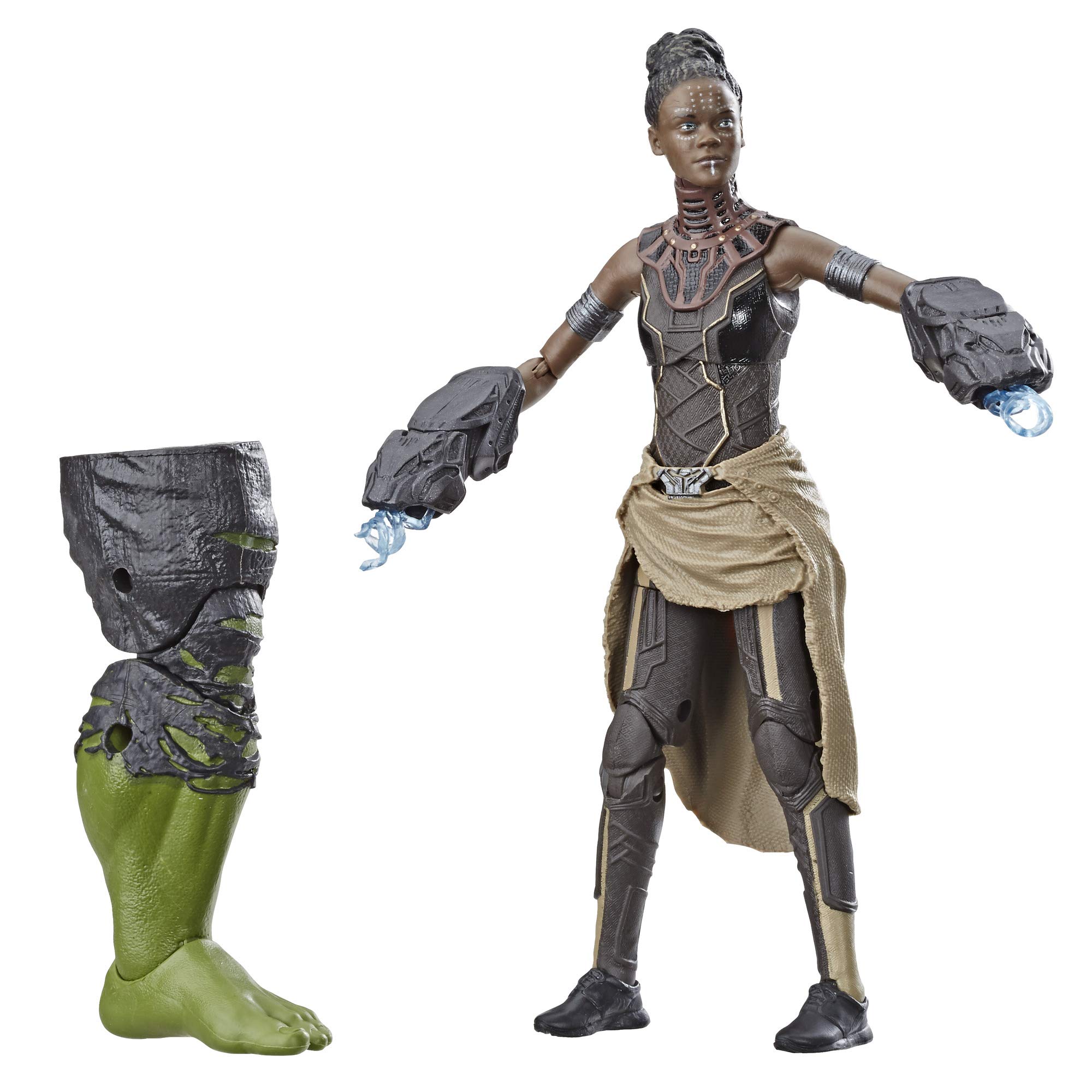 Marvel Legends Series Black Panther Shuri 6-inch Collectible Action Figure Toy for Ages 6 and Up with Accessories and Build-A-Figure Piece