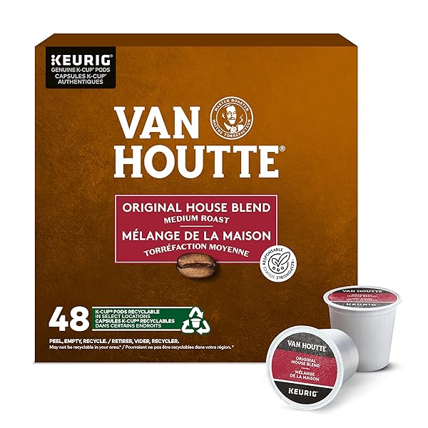 48 PACK SINGLE SERVE VAN HOUTTE MEDIUM ROAST HOUSE BLEND K-CUP PODS