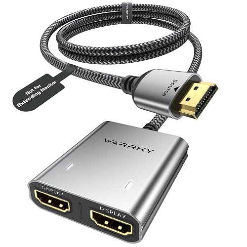 Warrky HDMI Splitter 4K, Display Mirror Same Screen Only (Not Extend ...