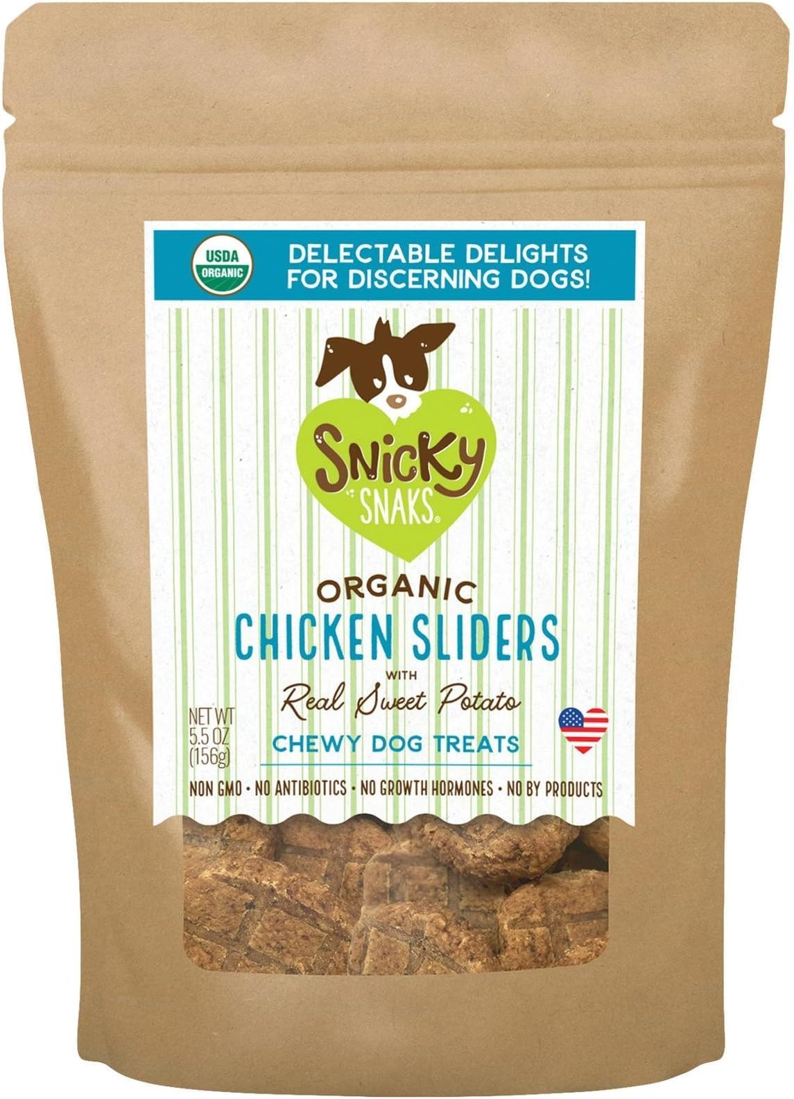 Snicky Snaks Usda Certified Organic Chicken Sliders With Real Sweet Potato, Wt 5.5 Oz, 1 Piece, One Size