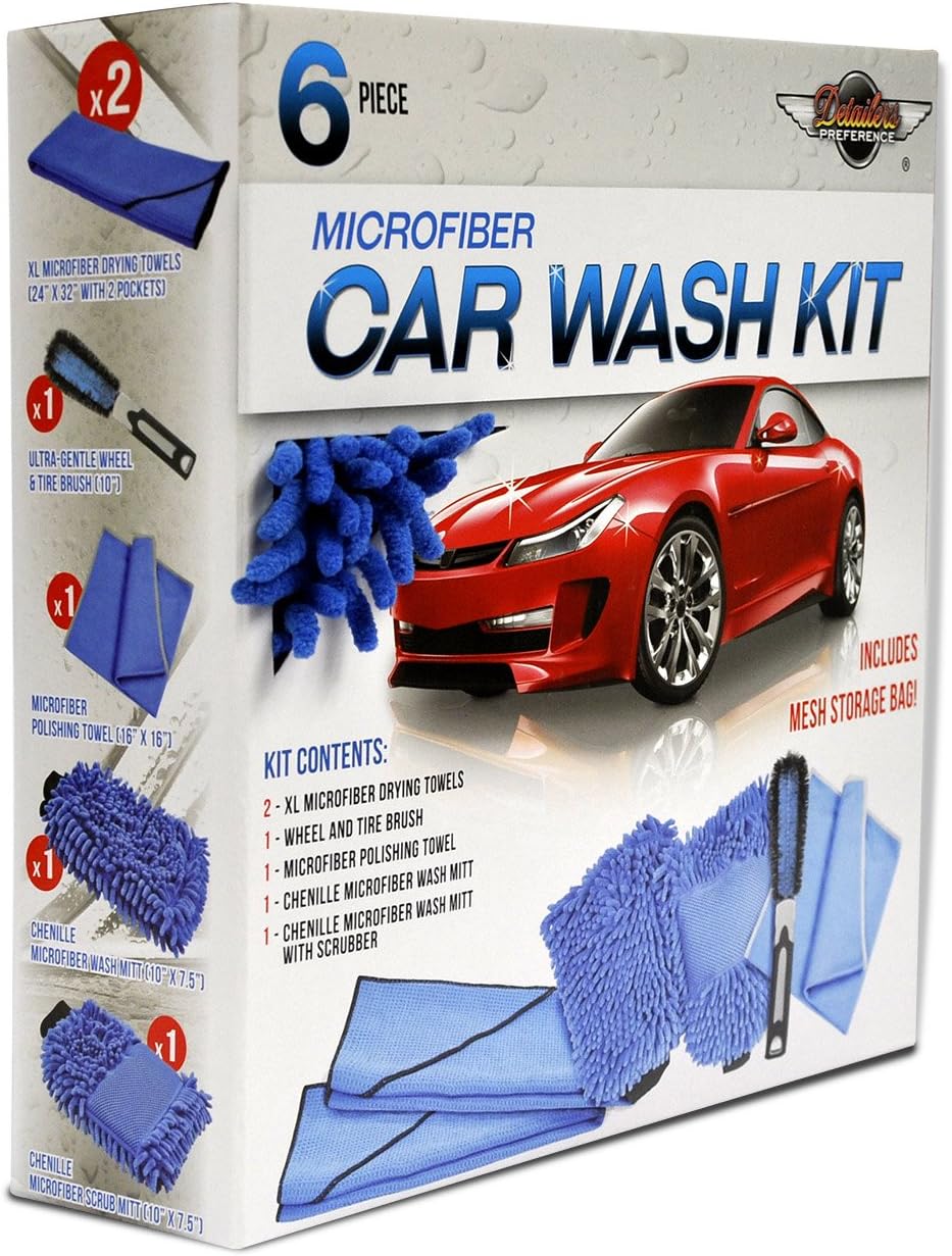 Amazon Com Detailer S Preference Ultimate Car Wash And Detail Microfiber Towels Mitts Brush Cleaning Kit Automotive