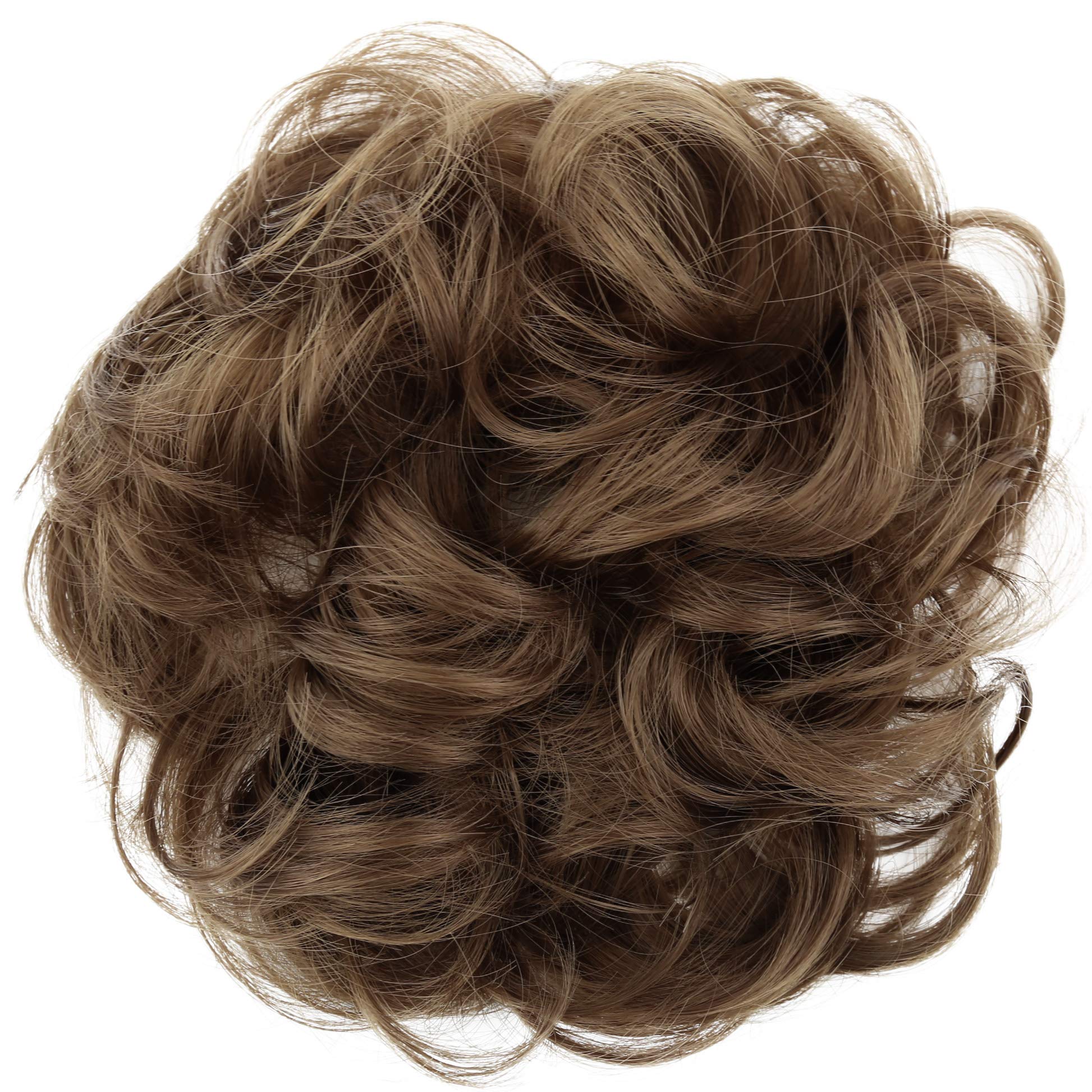 CAISHA Messy Scrunchie Bun Voluminous Wavy Hairpiece Heat-resistant Synthetic Fibres Medium Brown G7A