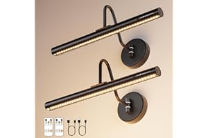 VOLISUN Picture Lights for Wall, 15.7'' Rechargeable Picture Light Battery Operated, 3 Color Temps Cordless Picture Light wit