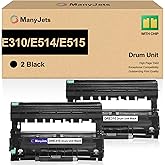 ManyJets E310 E514 E515 Drum Unit Replacement (2-Pack) for E310dw/E515dw | Compatible for Dell E310 E514 E514dw E515 E515dn - 12,000 Pages Imaging Drum Compatible for Dell PVTHG/593-BBKD/P7RMX (Black)