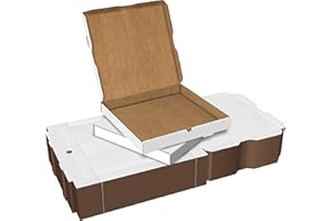 White Pizza Boxes by HTTP - 16 x 16 Pizza Box Size, Corrugated, Kraft – 50 Pack
