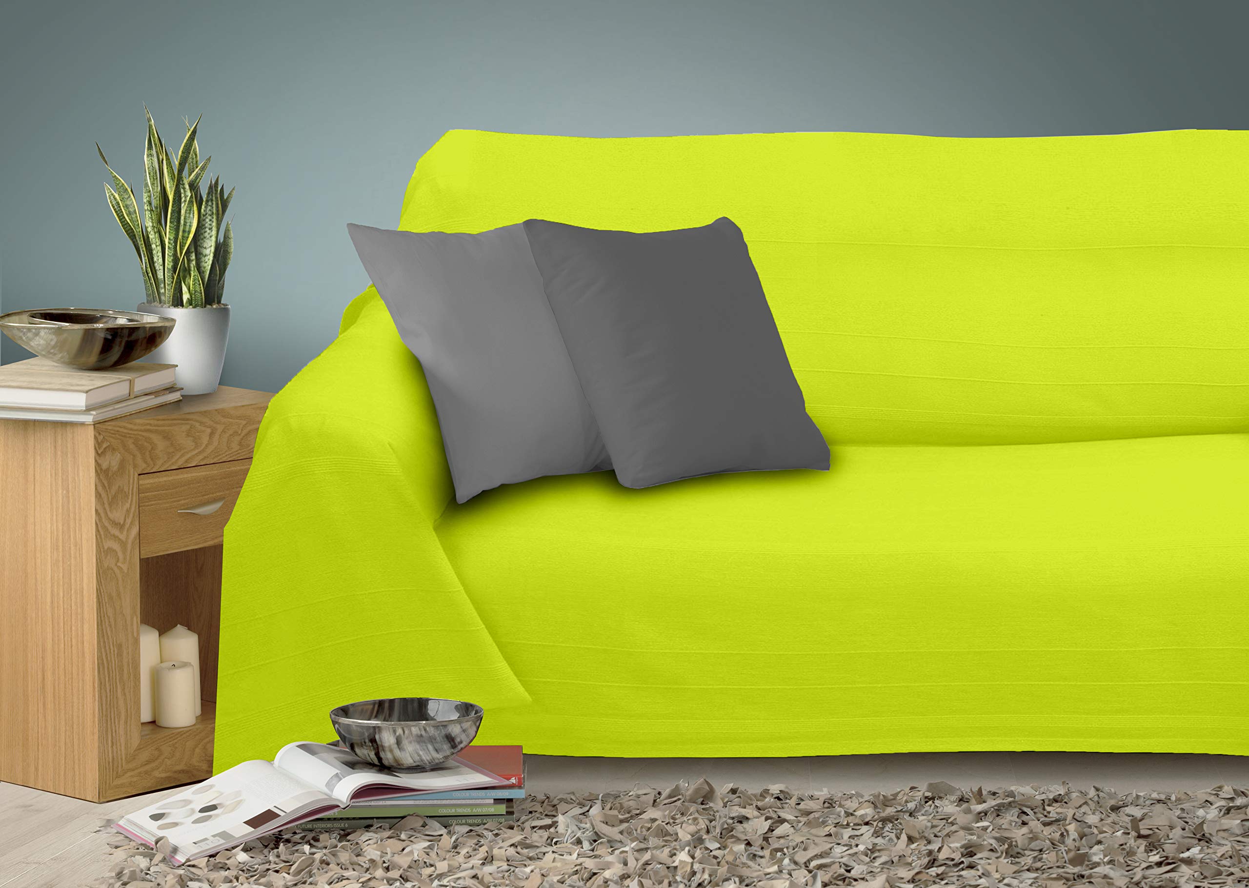 Miracle Home Caiman Multi-Purpose Quilt, 100% Cotton, Pistachio, 220 x 260 cm