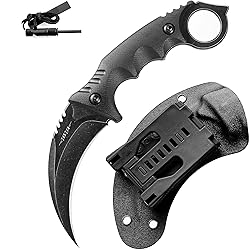 JXE JXO Claw Knife with Sheath, Durable 420HC Steel