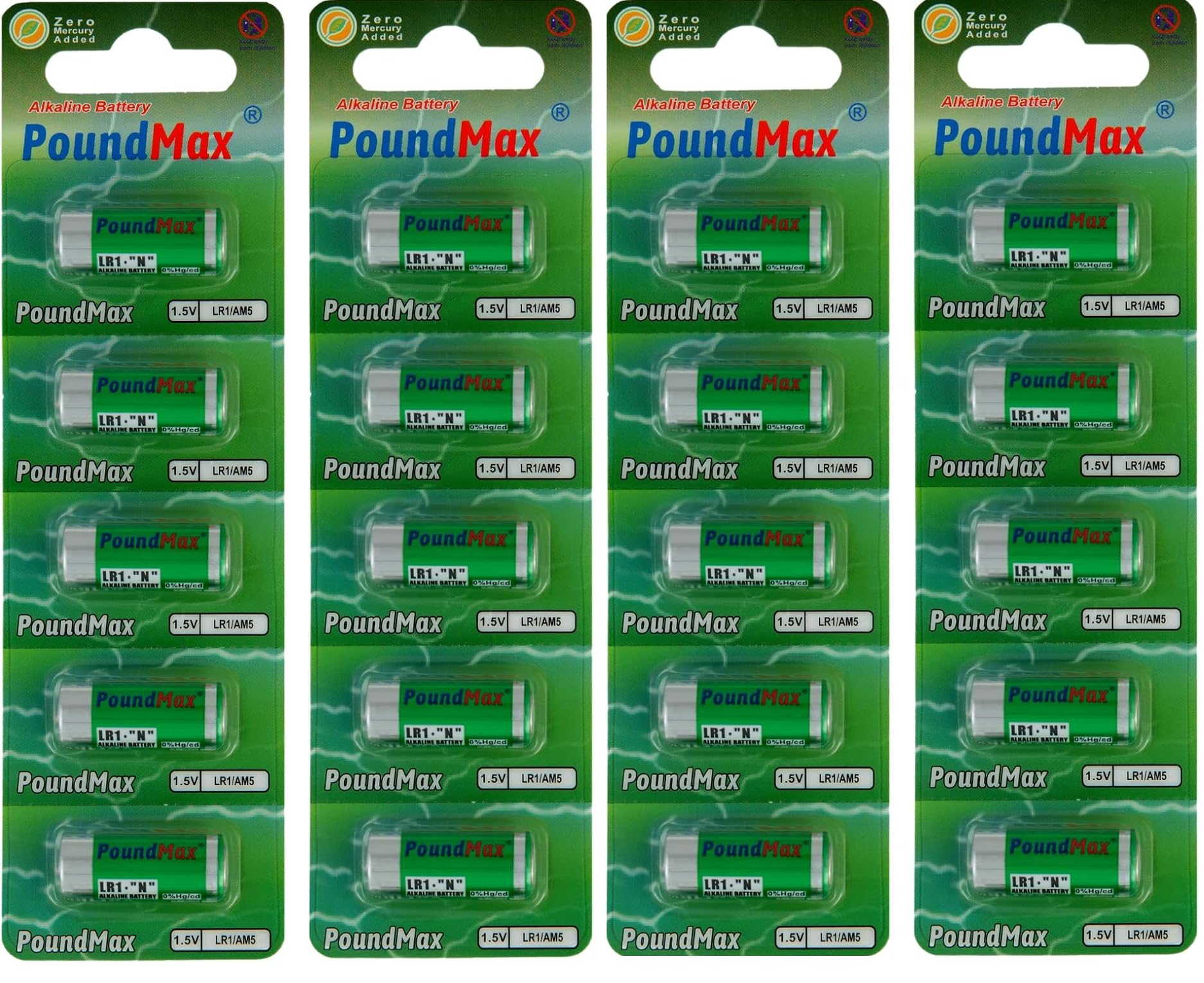 20 X Camelion 910A LR1 N Type MN9100 1.5V Alkaline Batteries by Poundmax