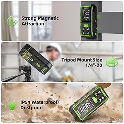 Huepar Dual Laser Measuring Tool, 656Ft Green-Beam