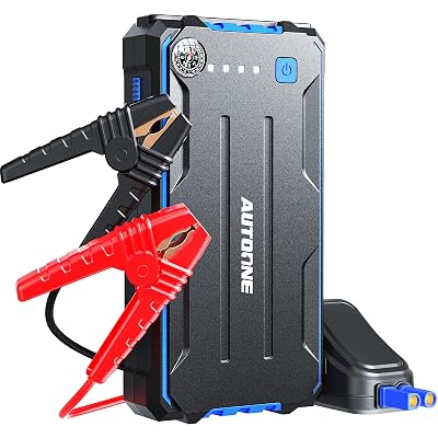 AUTOONE 4000A Car Jump Starter, Battery Jumper Starter Portable for Compact Car Up to 10.0L Gas and 8.0L Diesel Engine Jump Box with Jumper Cables, USB Output and LED Light