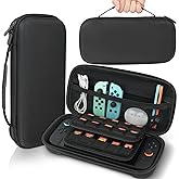 GORLDE Large Capacity Carrying Case for Nintendo Switch 2 (2025),Protective Hard Shell Portable Travel Carry Case ,with 20 Game Card Slots and Pockets for Switch 2 Accessories and Games, Black