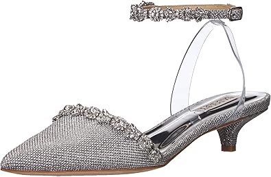 badgley mischka iris kitten heel slingback pump