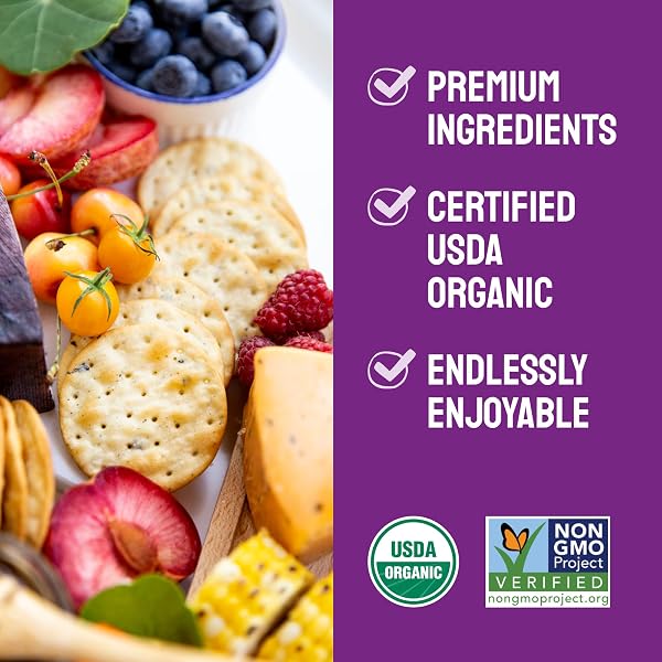 MILTON’S ORGANIC CRACKERS, MULTI-GRAIN – CERTIFIED ORGANIC, NON-GMO PROJECT VERIFIED, KOSHER, MADE WITH 4 WHOLE GRAINS & 3 SEEDS, GREAT FOR CHARCUTERIE BOARDS – 24 OZ, PACK OF 1