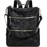 AO ALI VICTORY Women Nylon Backpack Purse Handbags and Shoulder Bag College Bookbags Anti Theft Travel Purses Casual Daypack