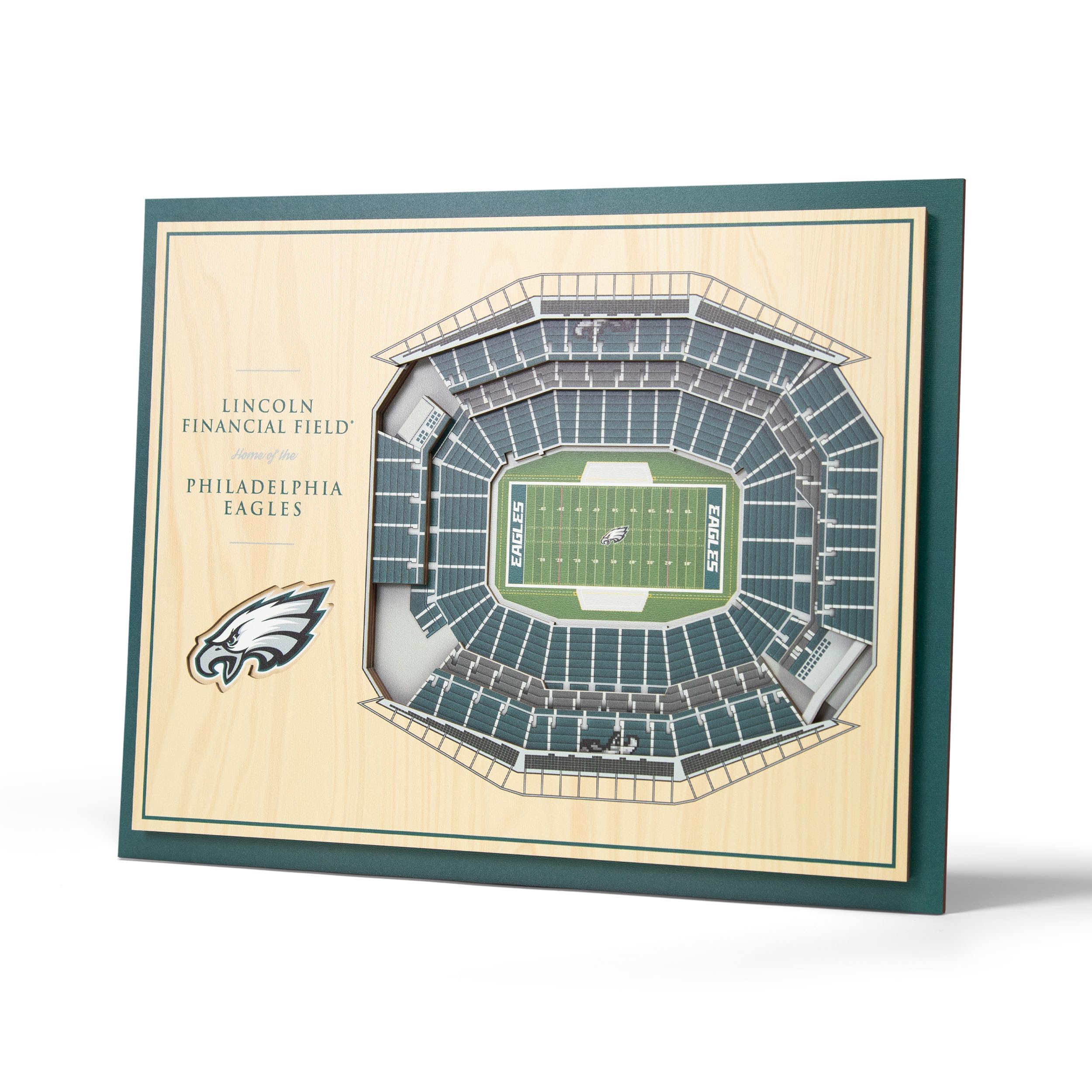 YouTheFan NFL 5-Layer 17 x 13 StadiumViews 3D Wall Art, Philadelphia Eagles Image