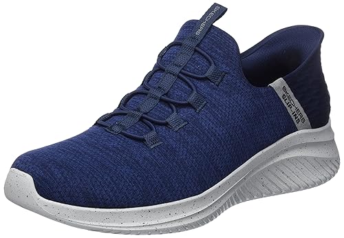 Skechers Men's Ultra Flex 3.0 Right Away Hands Free Slip-in Sneaker Loafer, Navy, 11.5 Wide