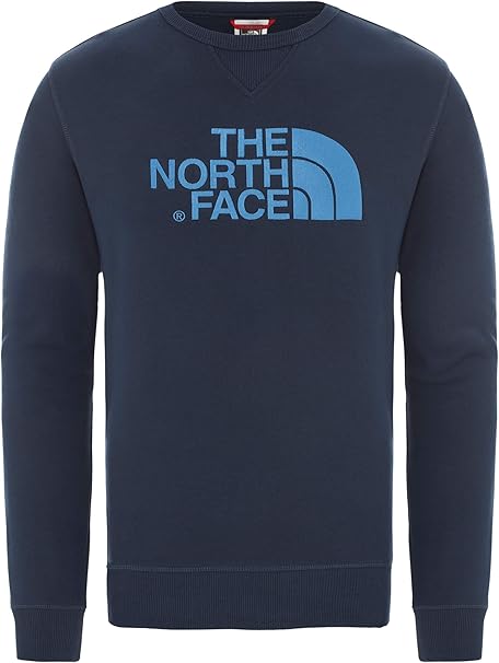 blue north face sweatshirt