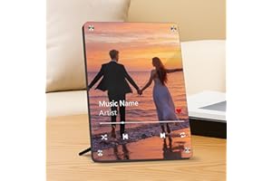 Custom Music Picture Frame - Click to Play Music - Custom Song Plaque with Photo, Personalized Spotify Song Plaque with Pictu