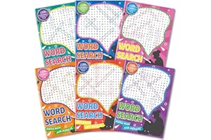 Kalysky Large Print 6000+ Words Word Search Puzzle Books, Set of 6 Full Size, Brain Games, Activity Book for Adults, Teens and Seniors